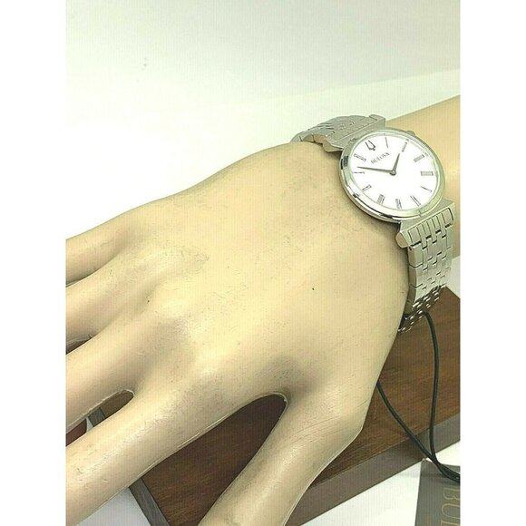 Bulova Women's Watch 96L275 Roman Numeral White Dial Stainless Steel Quartz - Picture 4 of 13